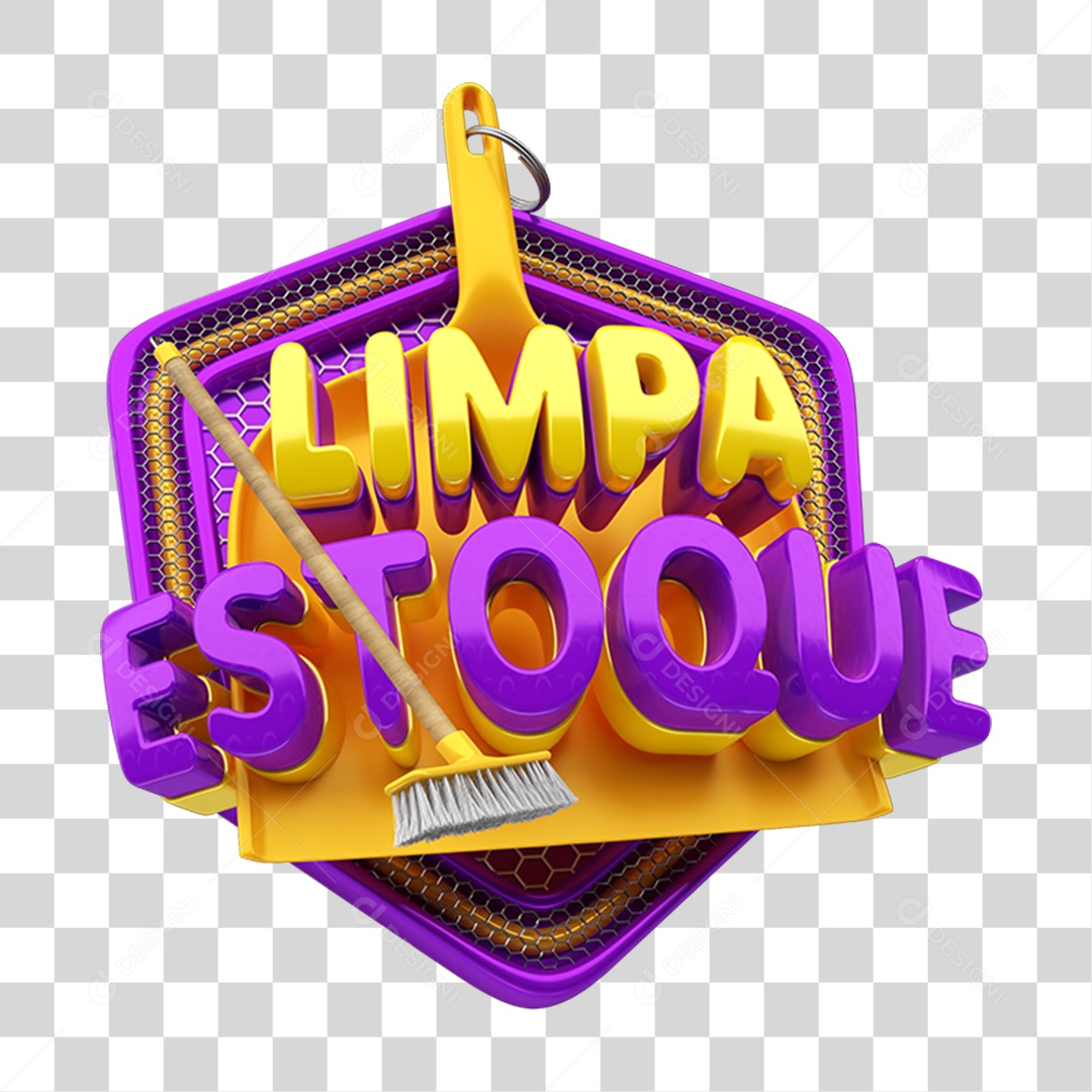 Selo 3D Limpa Estoque PNG Transparente