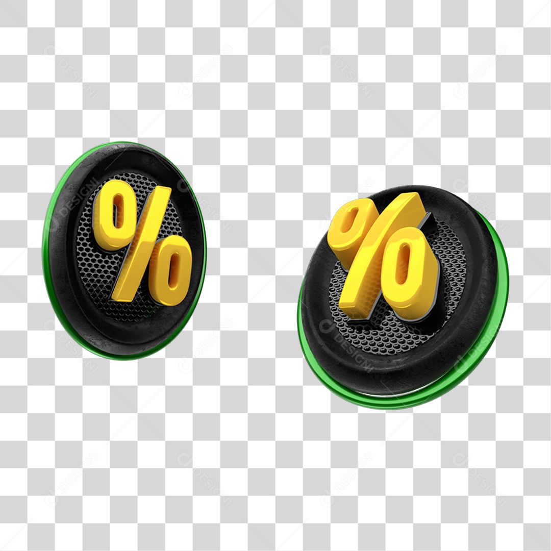 3D Element Percentage Symbol% Transparent PNG