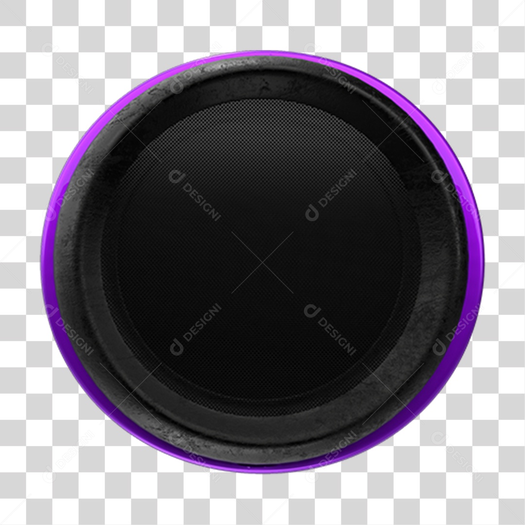 Elemento 3D Circulo Placa Redonda PNG Transparente