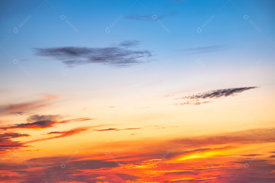 Beautiful sky with sun setting