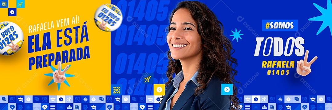 Carrossel Política Rafaela vem aí Ela Está Preparada Social Media PSD Editável