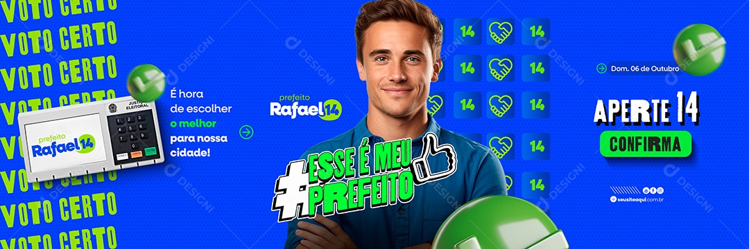 Carrossel Política Esse é meu Prefeito Social Media PSD Editável