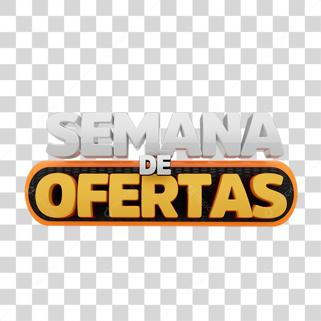 Selo 3D Semana de Ofertas PNG Transparente