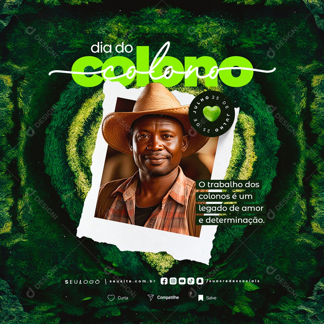 Dia Do Colono 25 De Julho Social Media PSD Editável
