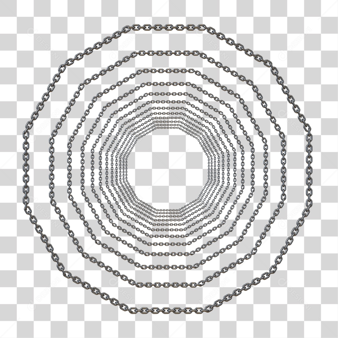 Corrente de Metal PNG Transparente