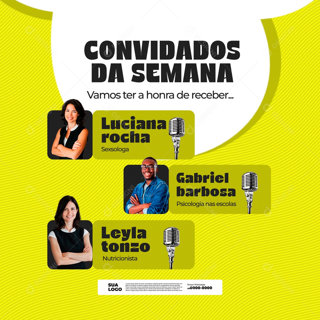 Convidados da Semana Social Media PSD Editável