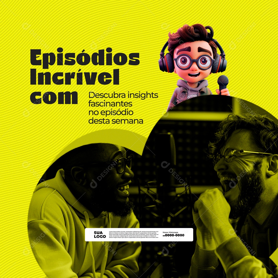 Episódio Incríveis Social Media PSD Editável
