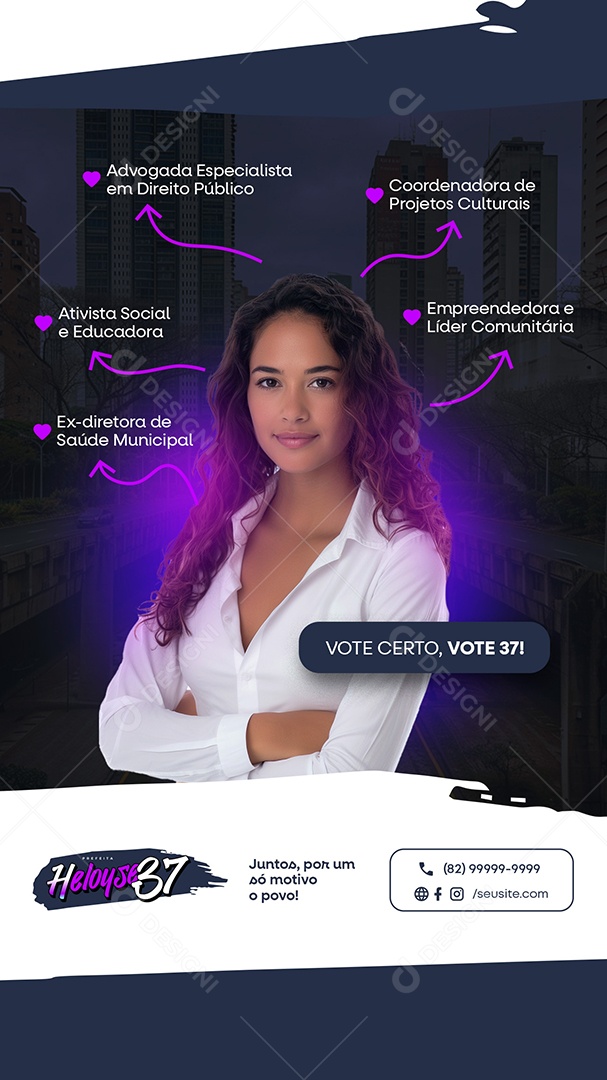 Story Política Vote Certo Social Media PSD Editável