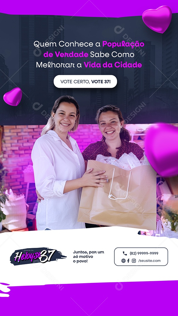 Story Política quem Conhece População de Verdade Social Media PSD Editável