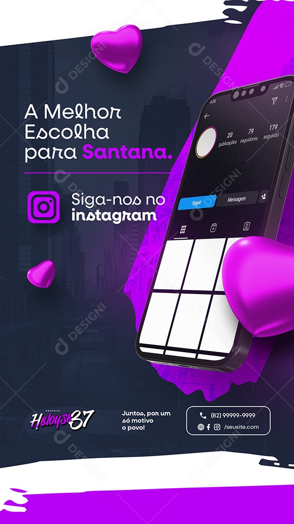 Story Política a Melhor Escolha para Santana Social Media PSD Editável