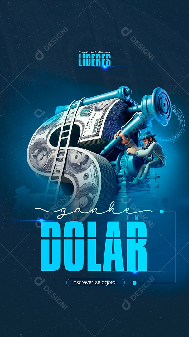 Story Ganhe em Dolar Social Media PSD Editável