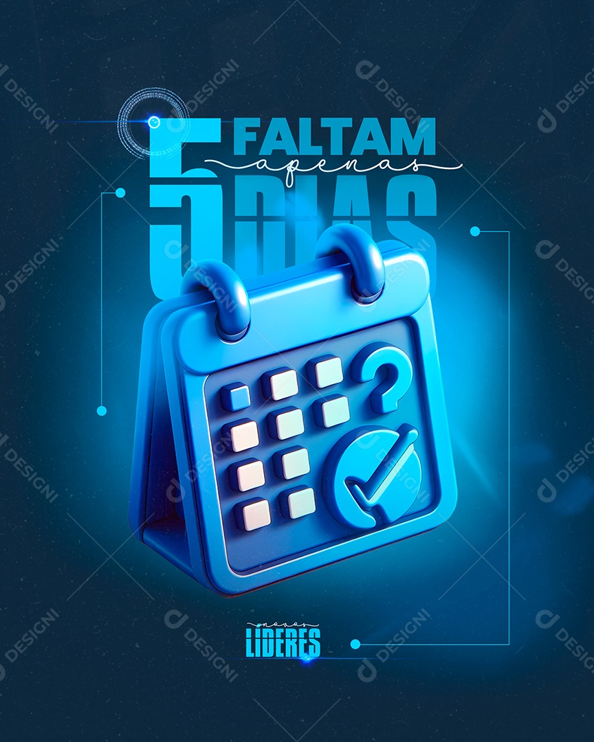 Faltam Apenas 5 Dias Social Media PSD Editável