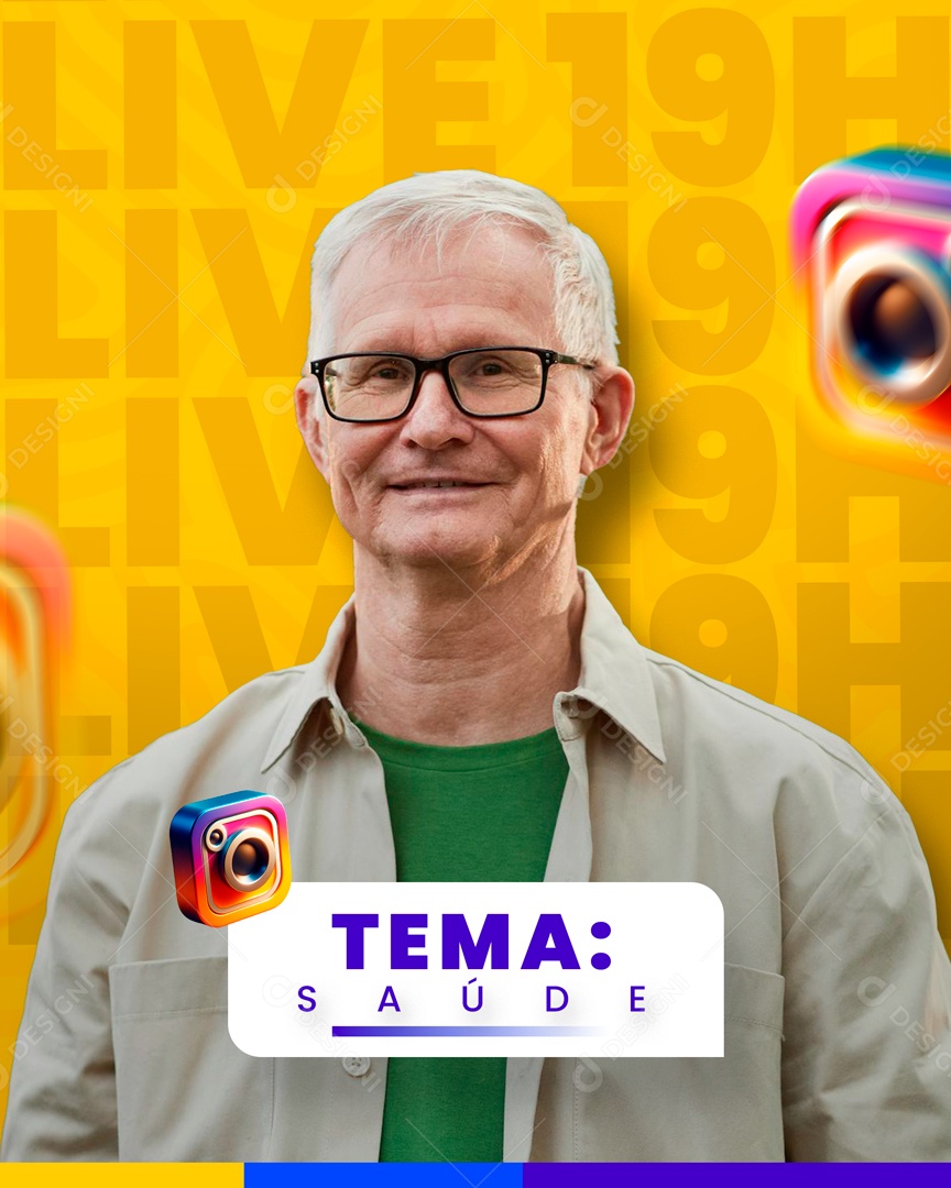 Politica Tema Saúde Social Media PSD Editável