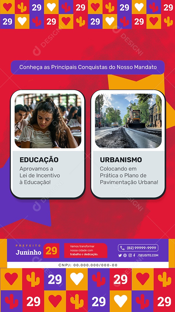 Story Política Conheça as Principais Conquistas do nosso Mandato Social Media PSD Editável