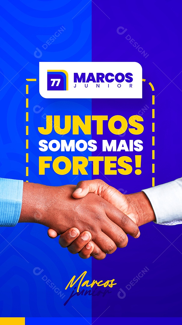 Story Politica Juntos Somos mais Fortes Social Media PSD Editável