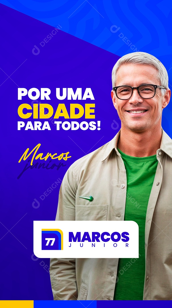 Story Politica Por uma Cidade para todos Marcos Junior Social Media PSD Editável