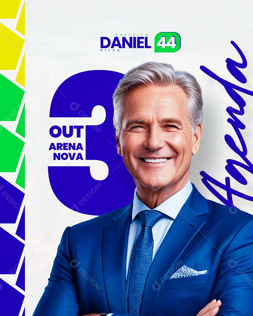 Politica Prefeito Daniel Silva Agenda Social Media PSD Editável