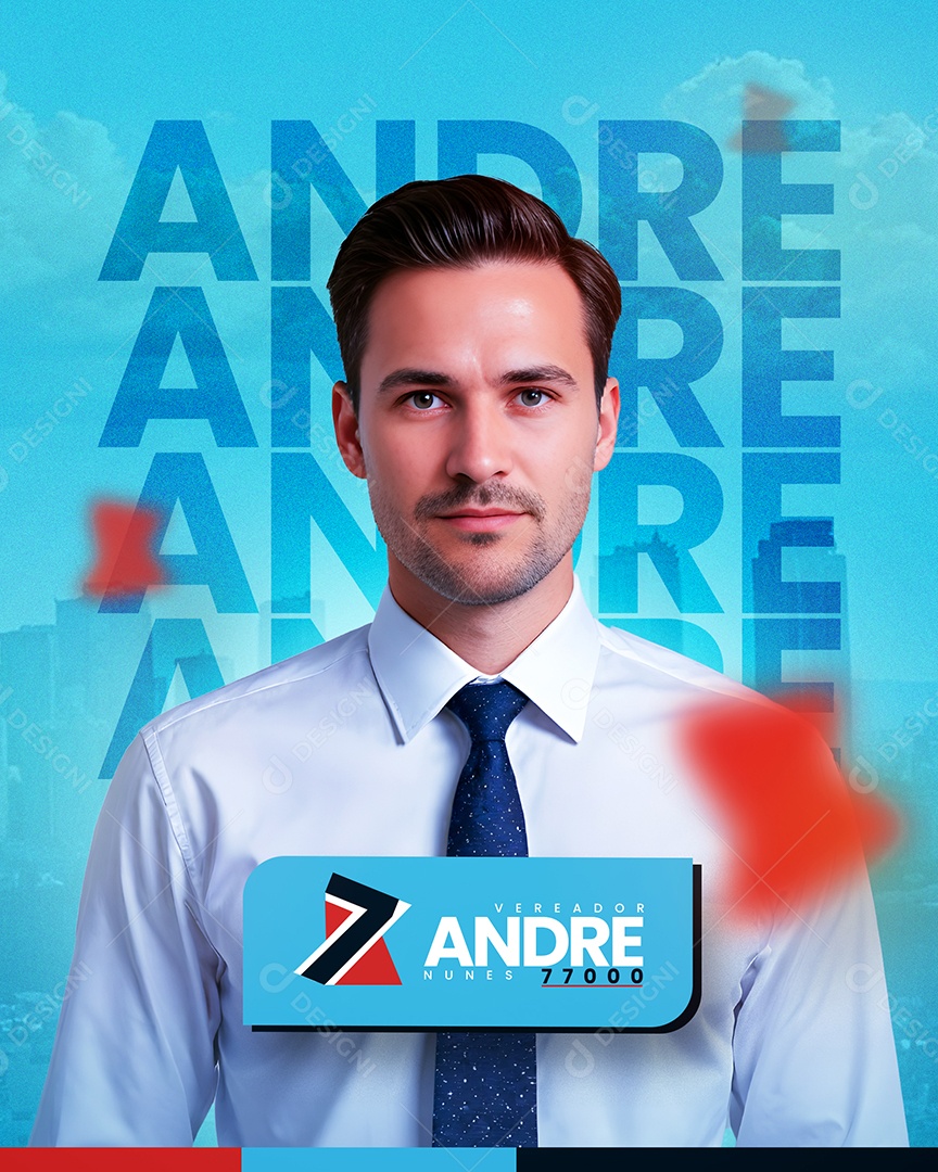 Politica Andre Nunes Vereador Social Media PSD Editável