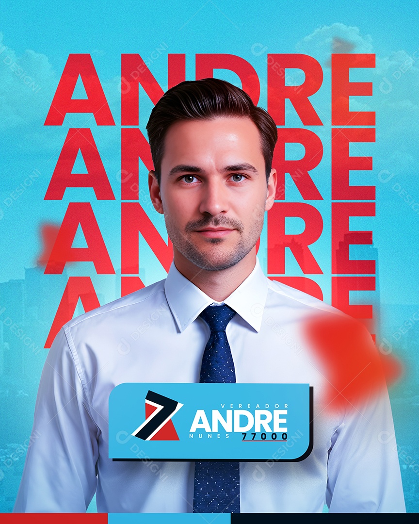 Politica Vereador Andre Nunes Social Media PSD Editável