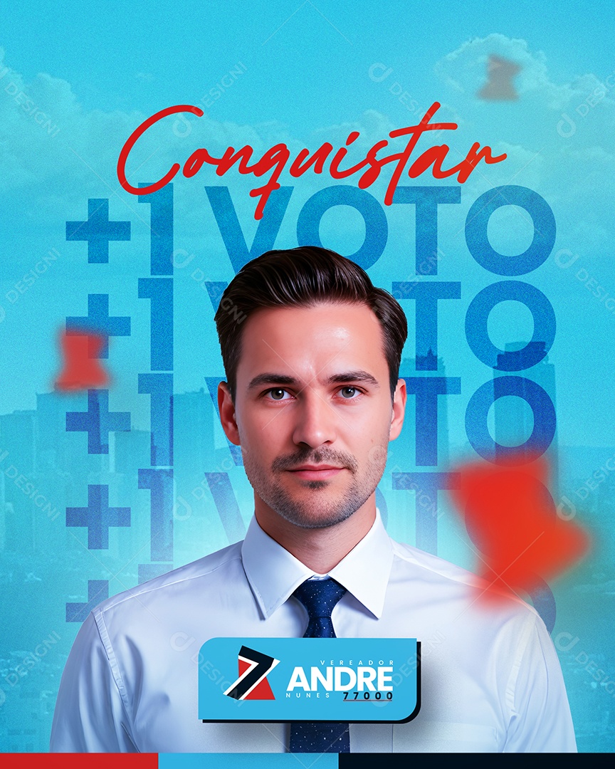 Politica Conquistar mais um Voto Social Media PSD Editável
