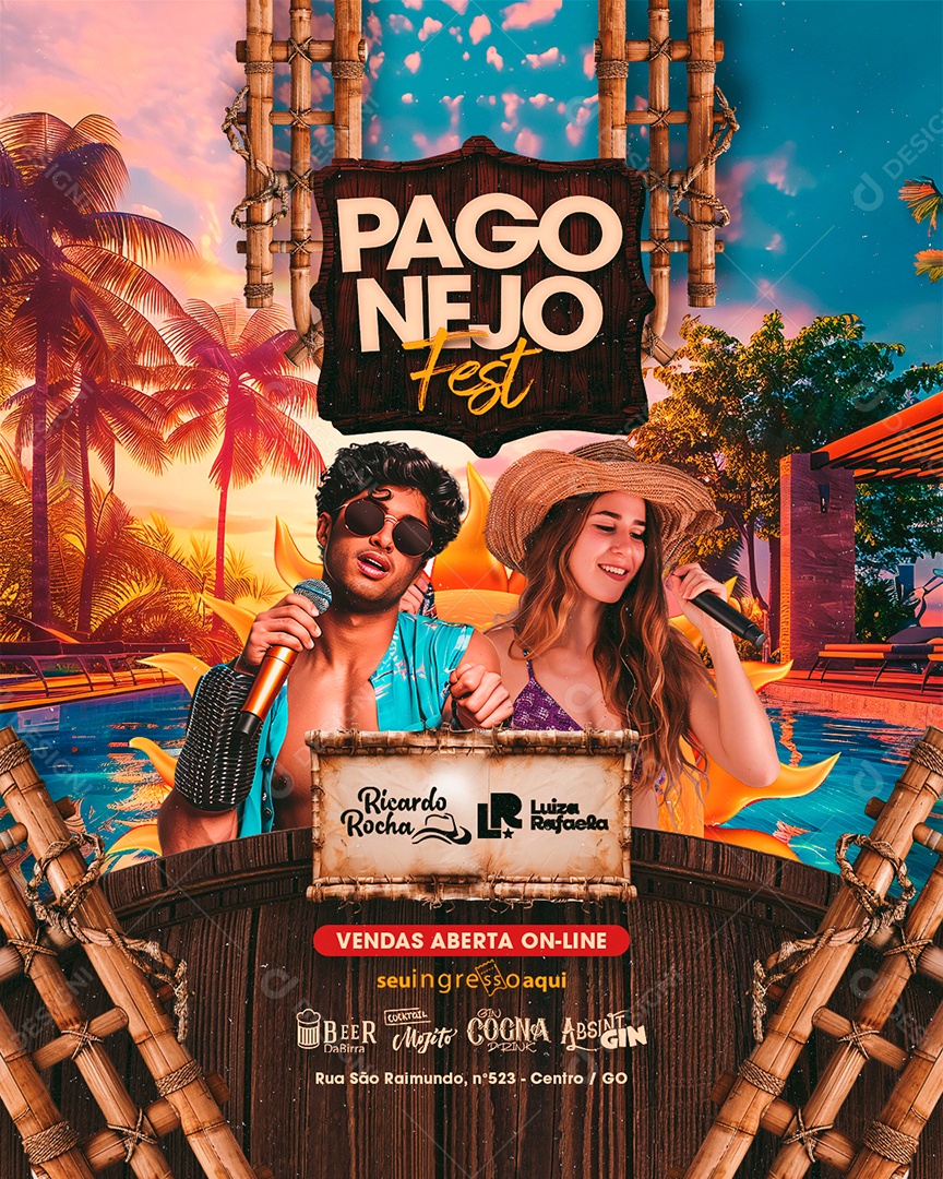 Flyer Pagode Fest Ricardo Rocha Social Media PSD Editável