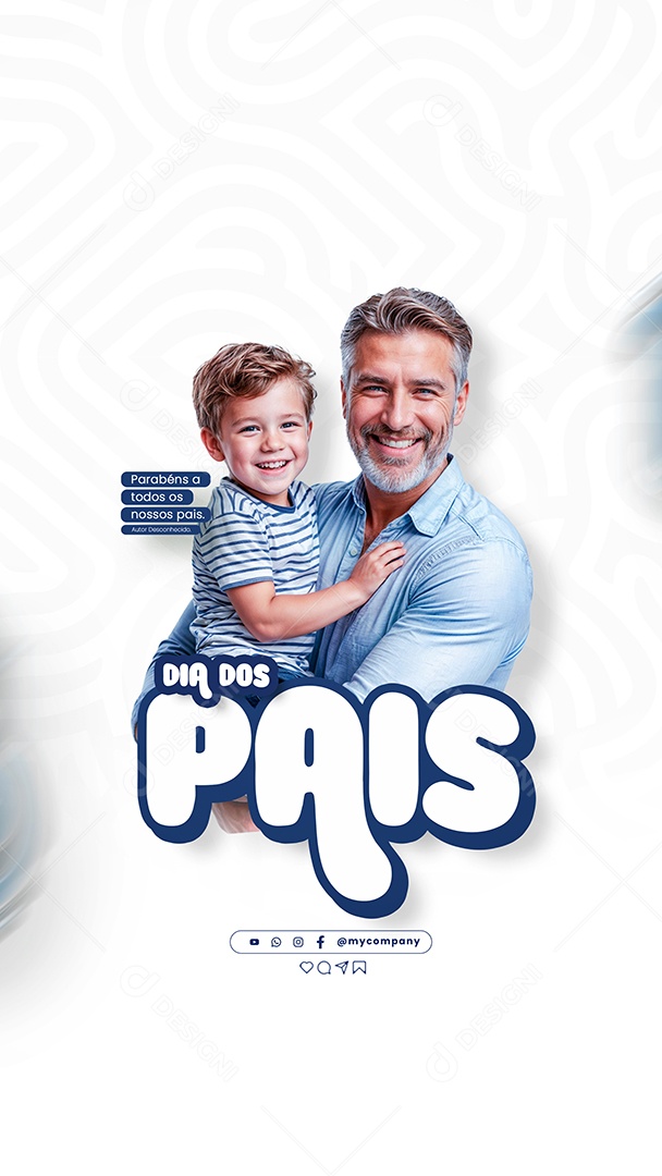 Story Dia Dos Pais 11 de Agosto Social Media PSD Editável