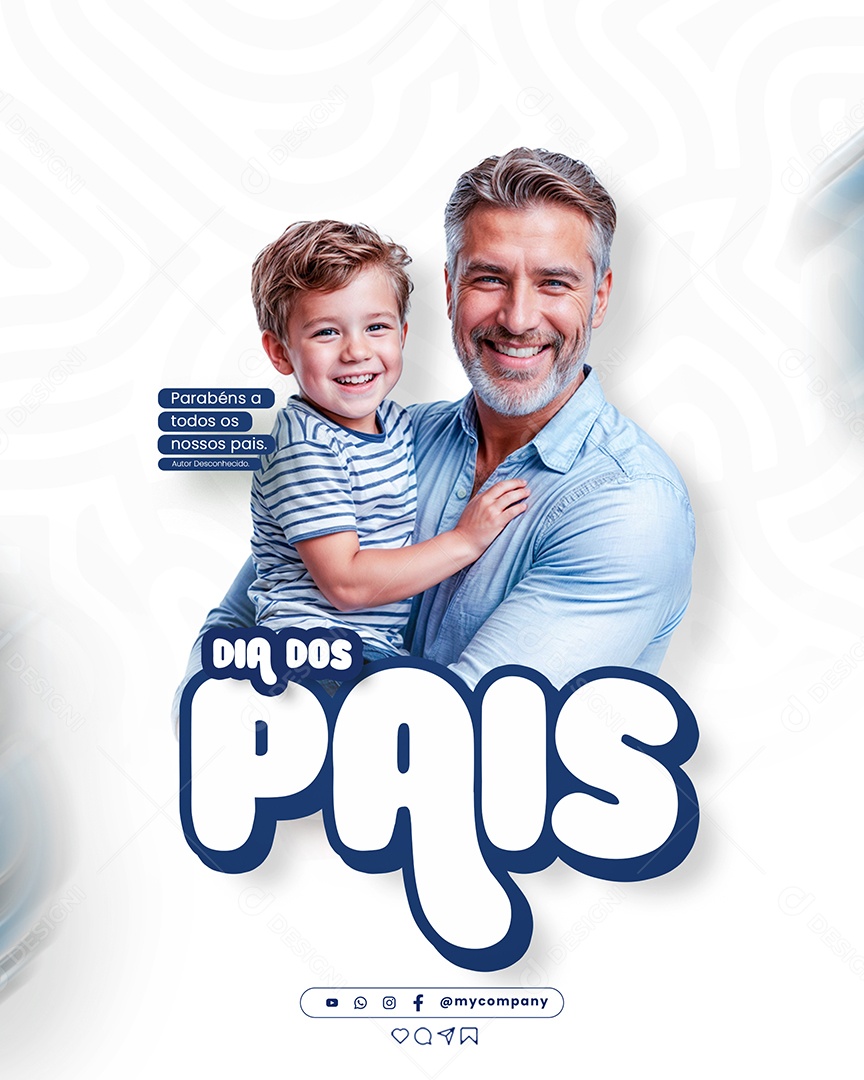 Dia Dos Pais 11 de Agosto Social Media PSD Editável