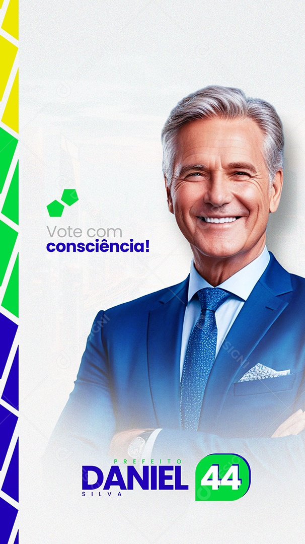 Story Politica Vote com Consciência Social Media PSD Editável