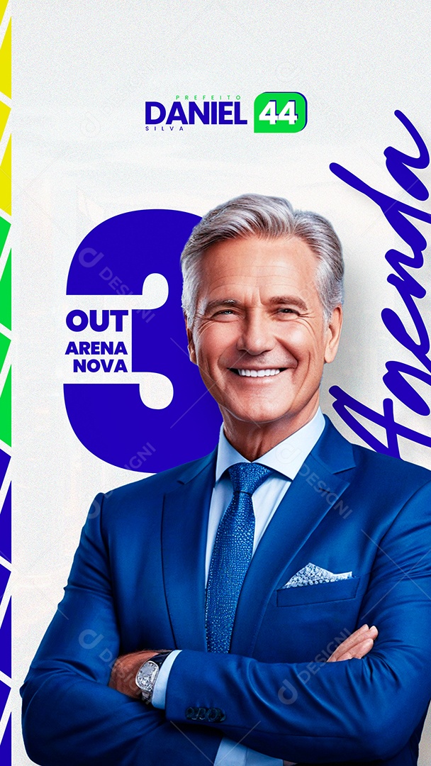 Story Politica Prefeito Daniel Silva Agenda Social Media PSD Editável