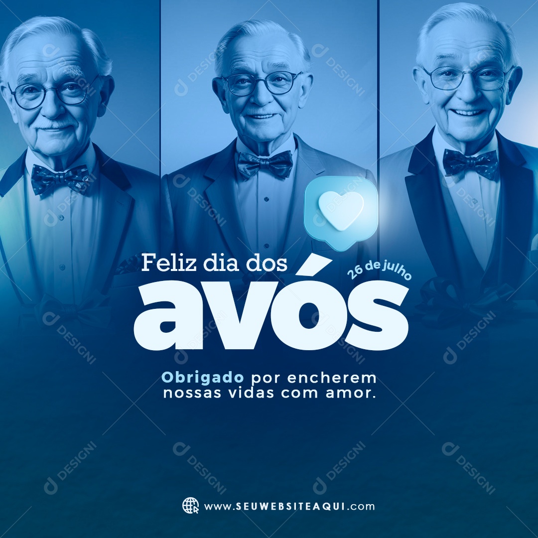 Dia dos Avós Social Media PSD Editável