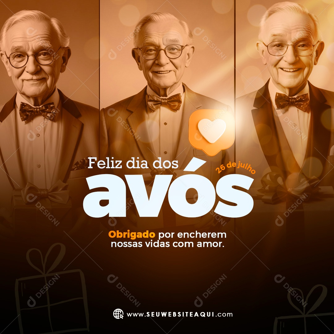 Dia dos Avós Social Media PSD Editável