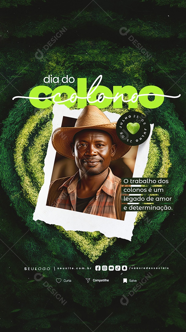 Story Dia Do Colono 25 De Julho Social Media PSD Editável