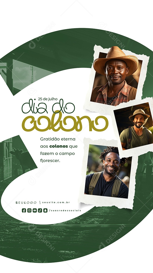 Story Dia Do Colono 25 De Julho Gratidão Eterna Social Media PSD Editável