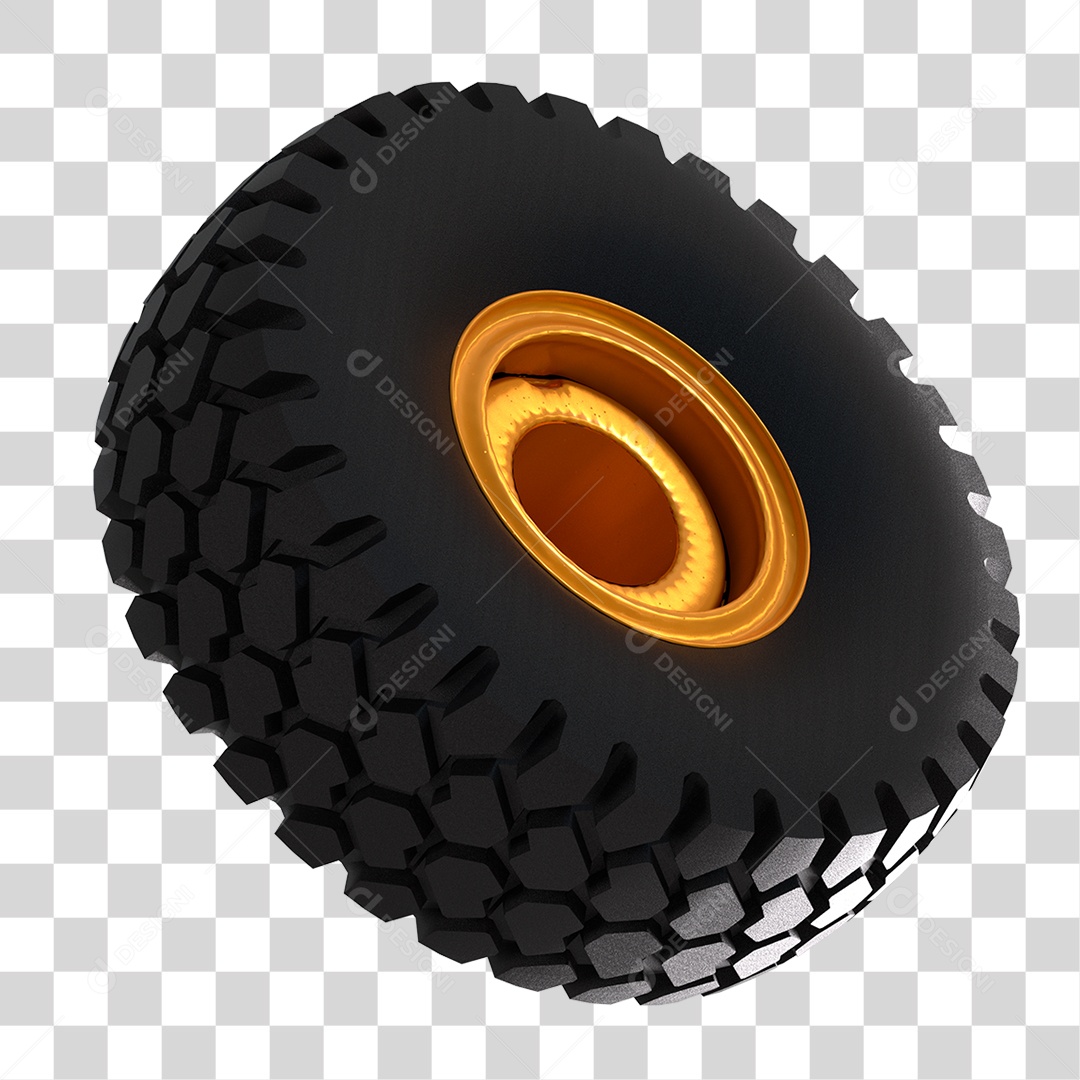 Pneu de Trator e Máquinas Pesadas PNG Transparente