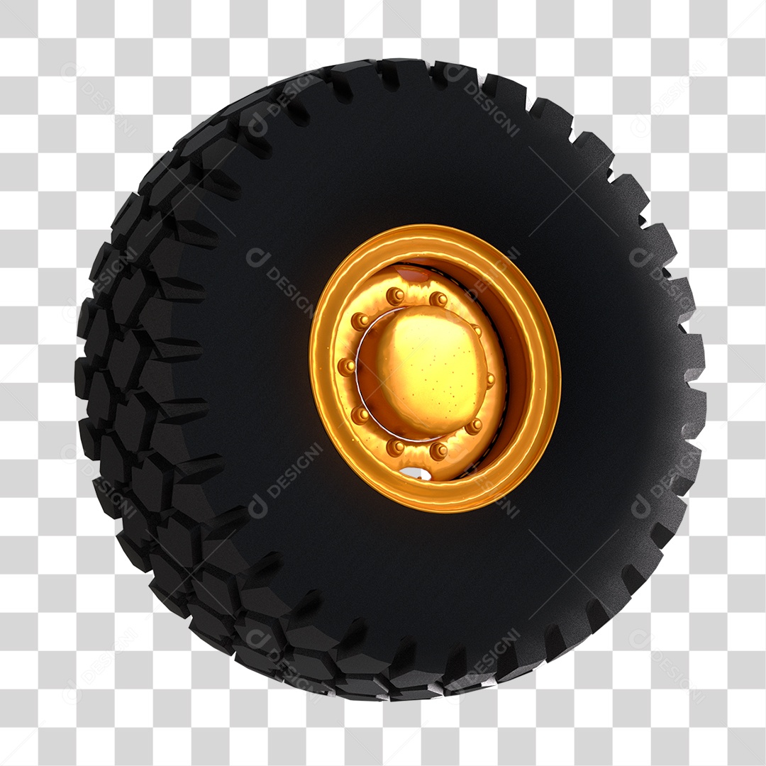 Pneu de Trator e Máquinas Pesadas PNG Transparente