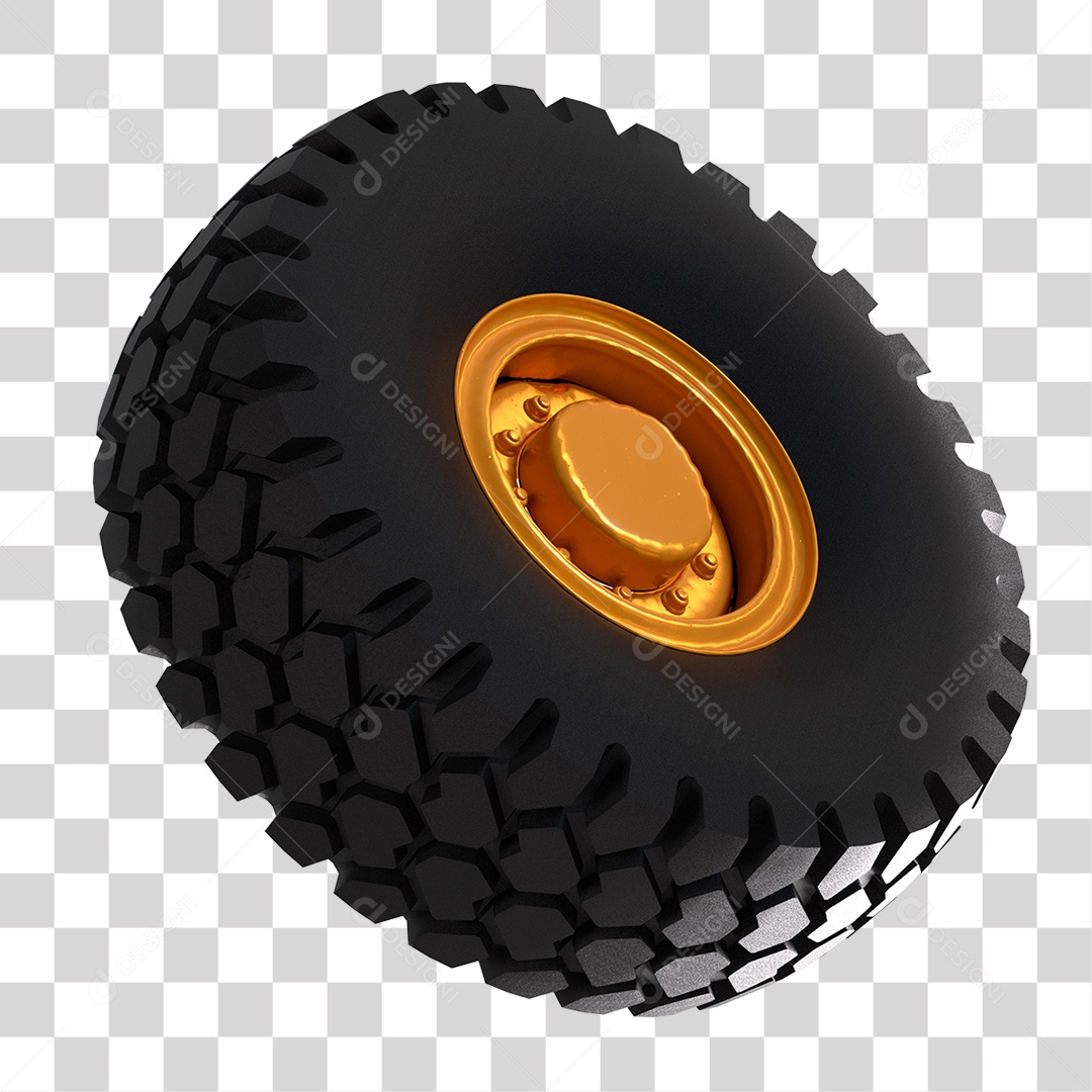 Pneu de Trator e Máquinas Pesadas PNG Transparente