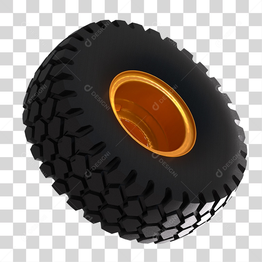 Pneu de Trator e Máquinas Pesadas PNG Transparente
