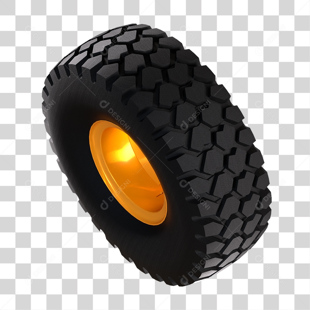 Pneu de Trator e Máquinas Pesadas PNG Transparente
