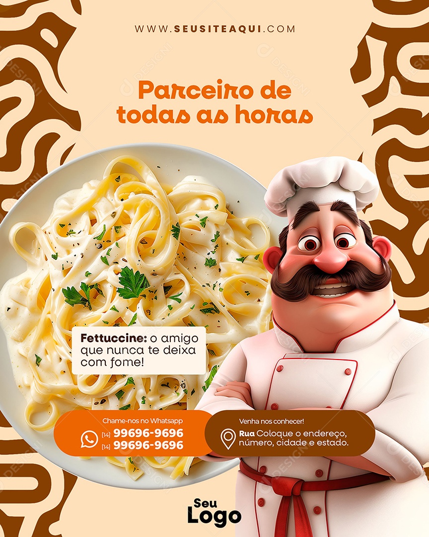 Casa de Massa Parceiro de Todas as Horas Social Media PSD Editável