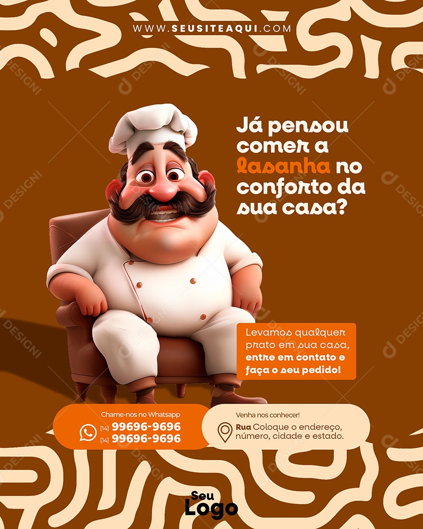 Casa de Massa Social Media PSD Editável