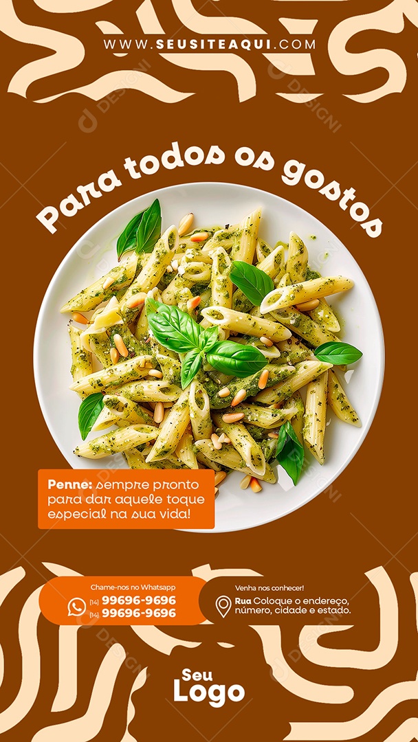 Story Casa de Massa Social Media PSD Editável