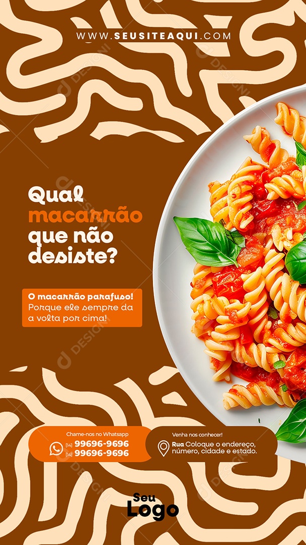 Story Casa de Massa Social Media PSD Editável