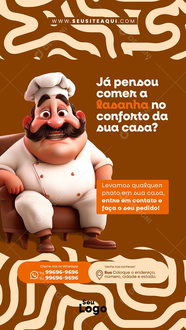 Story Casa de Massa Social Media PSD Editável