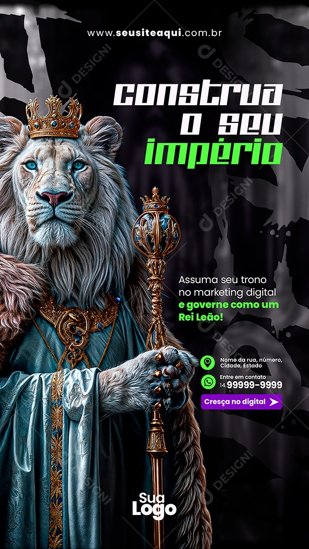 Story Marketing Digital Construa o Seu Império Social Media PSD Editável