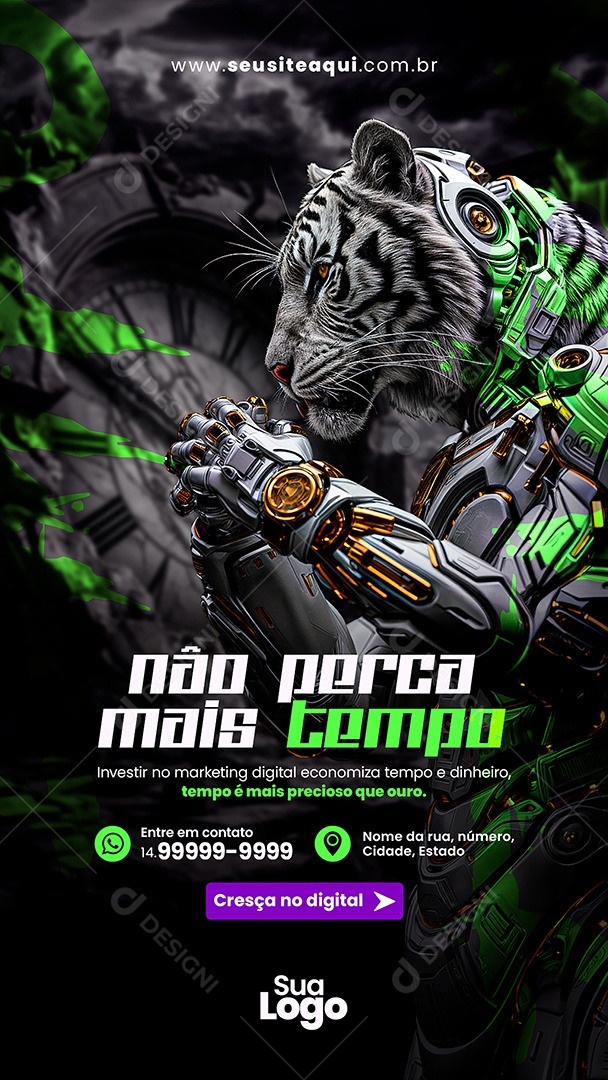 Story Marketing Digital Não Perca Mais Tempo Social Media PSD Editável