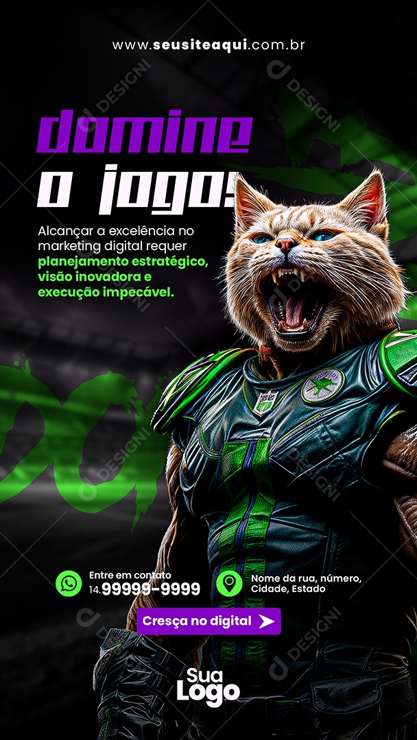 Story Marketing Digital Domine o Jogo Social Media PSD Editável