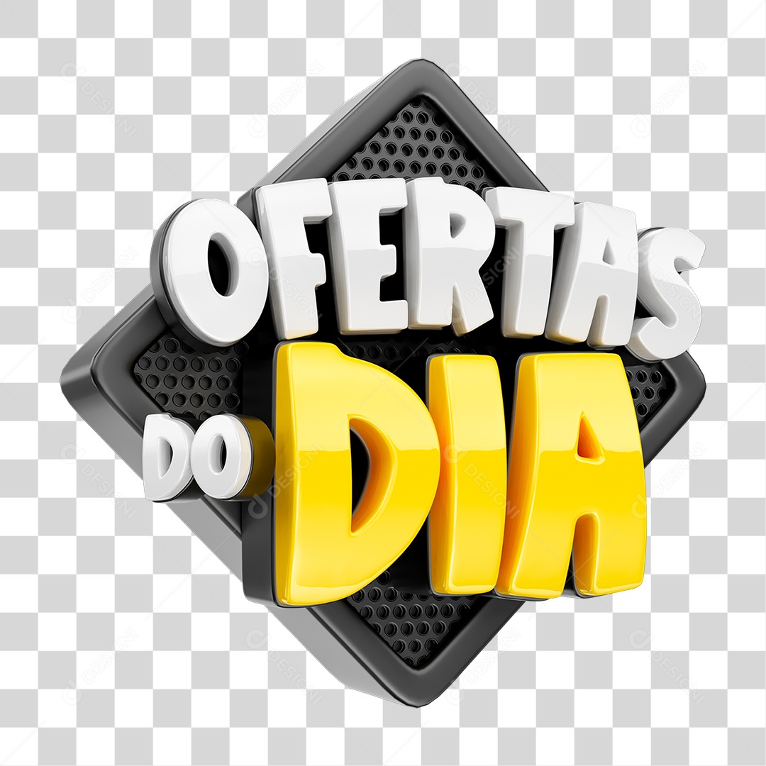 Selo 3D Oferta do Dia PNG Transparente