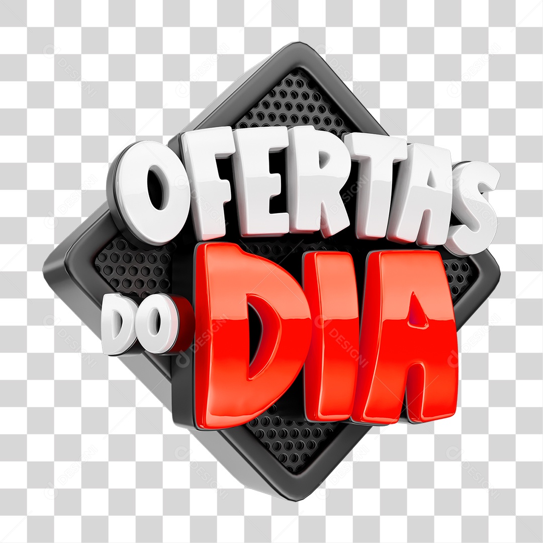 Selo 3D Oferta do Dia PNG Transparente