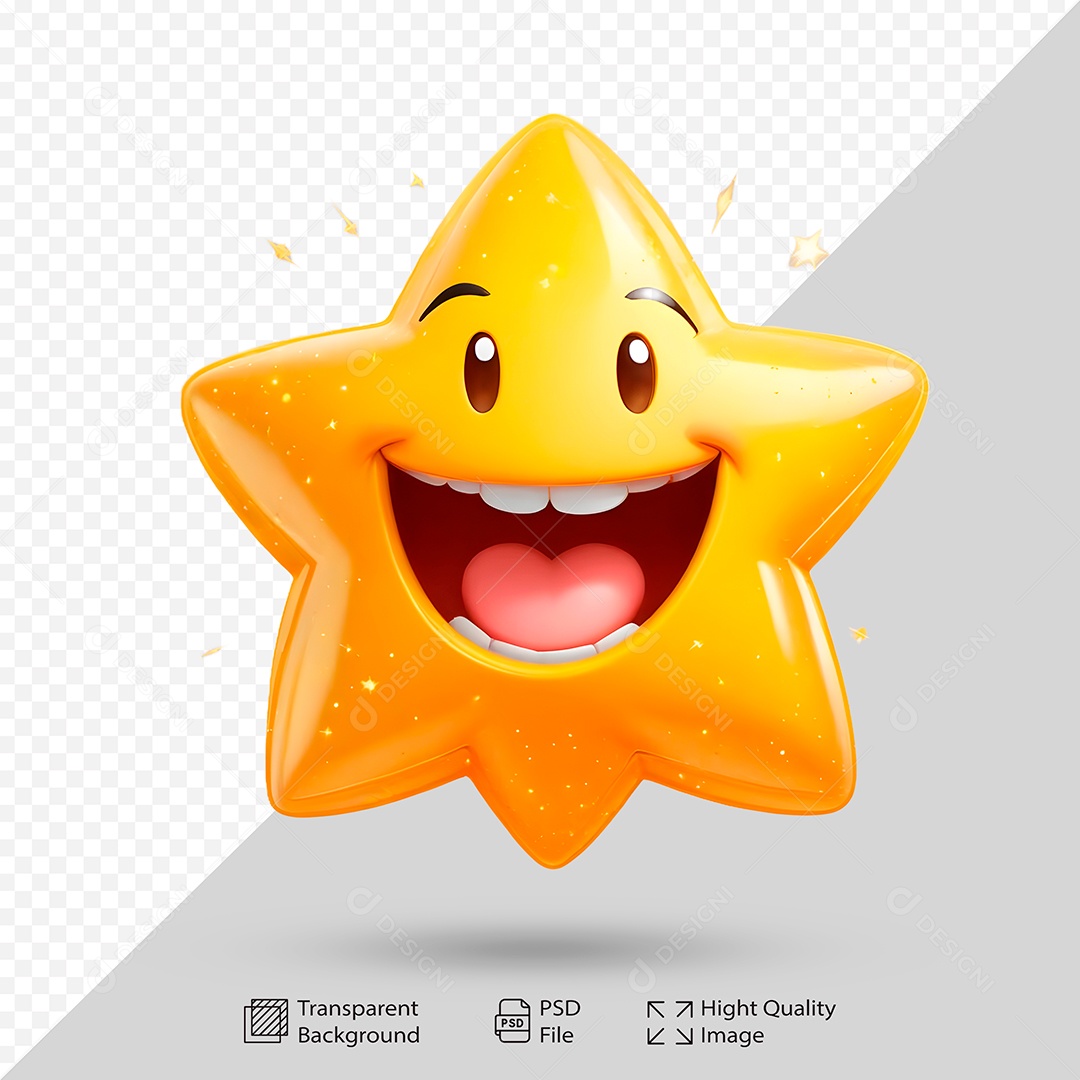 Emoji Redes Sociais Elemento 3D Para Composição PSD