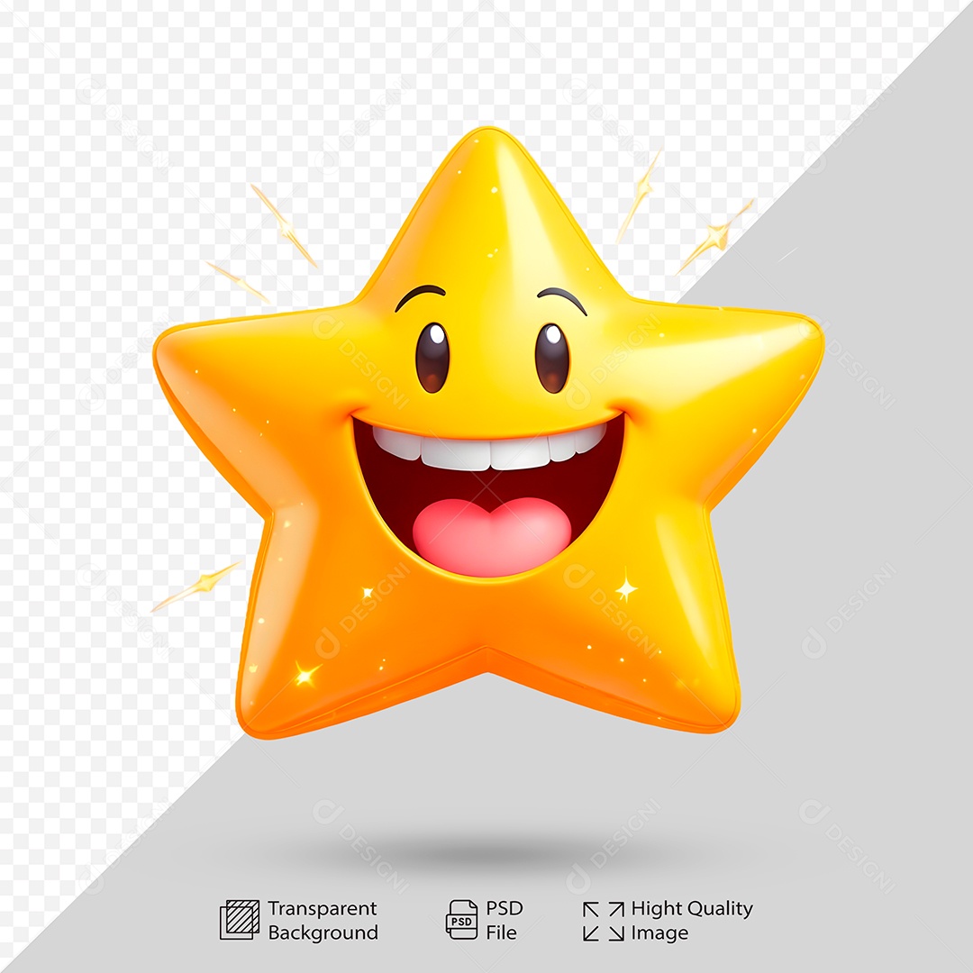 Emoji Redes Sociais Elemento 3D Para Composição PSD